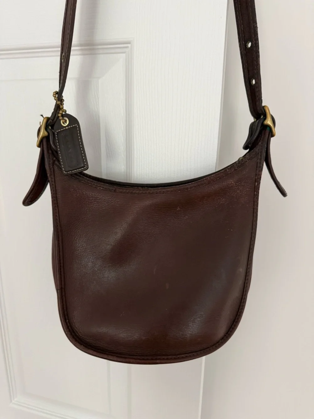 Vintage coach leather bag, made in USA - Picture 1 of 5